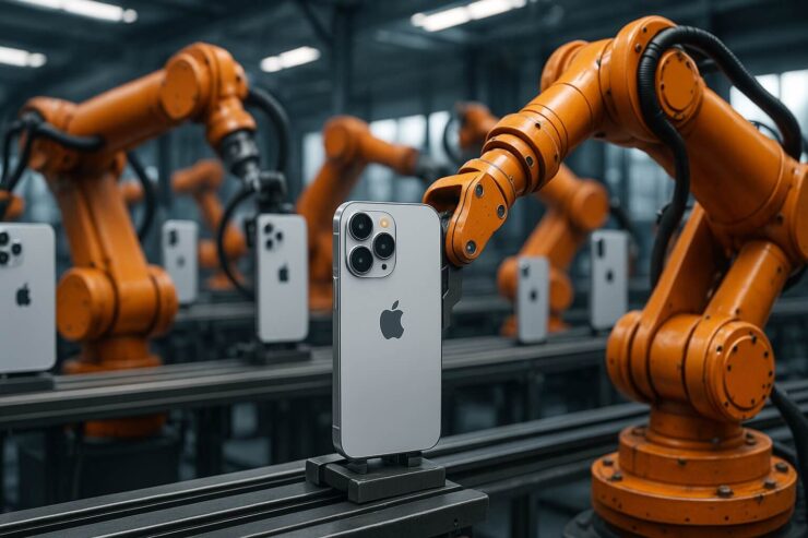 Почему для Apple важно, чтобы iPhone, iPad и Mac собирали роботы. Роботы надёжнее, чем люди, по мнению Apple. Почему для Apple важно, чтобы iPhone, iPad и Mac собирали роботы. Роботы надёжнее, чем люди, по мнению Apple. Фото.