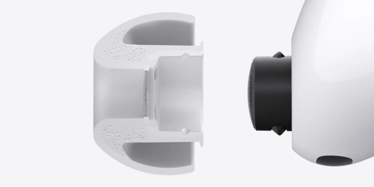 AirPods Pro 3 носить комфортнее. Новая форма и улучшенный материал. Изображение: 9to5mac.com. AirPods Pro 3 носить комфортнее. Новая форма и улучшенный материал. Изображение: 9to5mac.com. Фото.