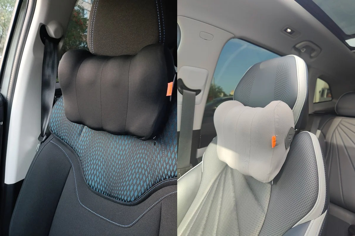 Подушка под шею в автомобиль. Такая же подушка есть под поясницу. Подушка под шею в автомобиль. Такая же подушка есть под поясницу. Фото.