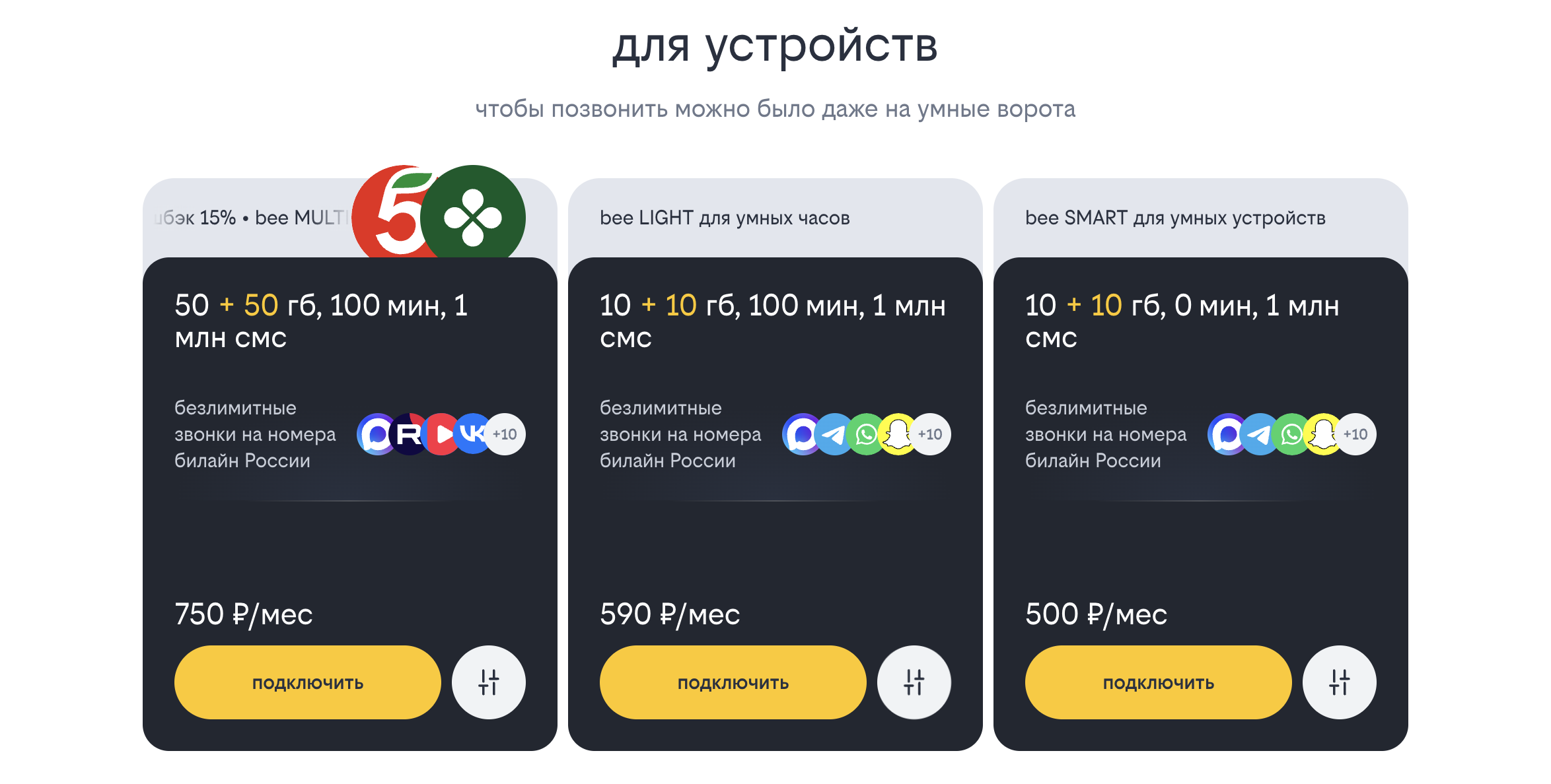 билайн для умных устройств. Для каждого умного устройства тоже найдется своя подписка. Фото.