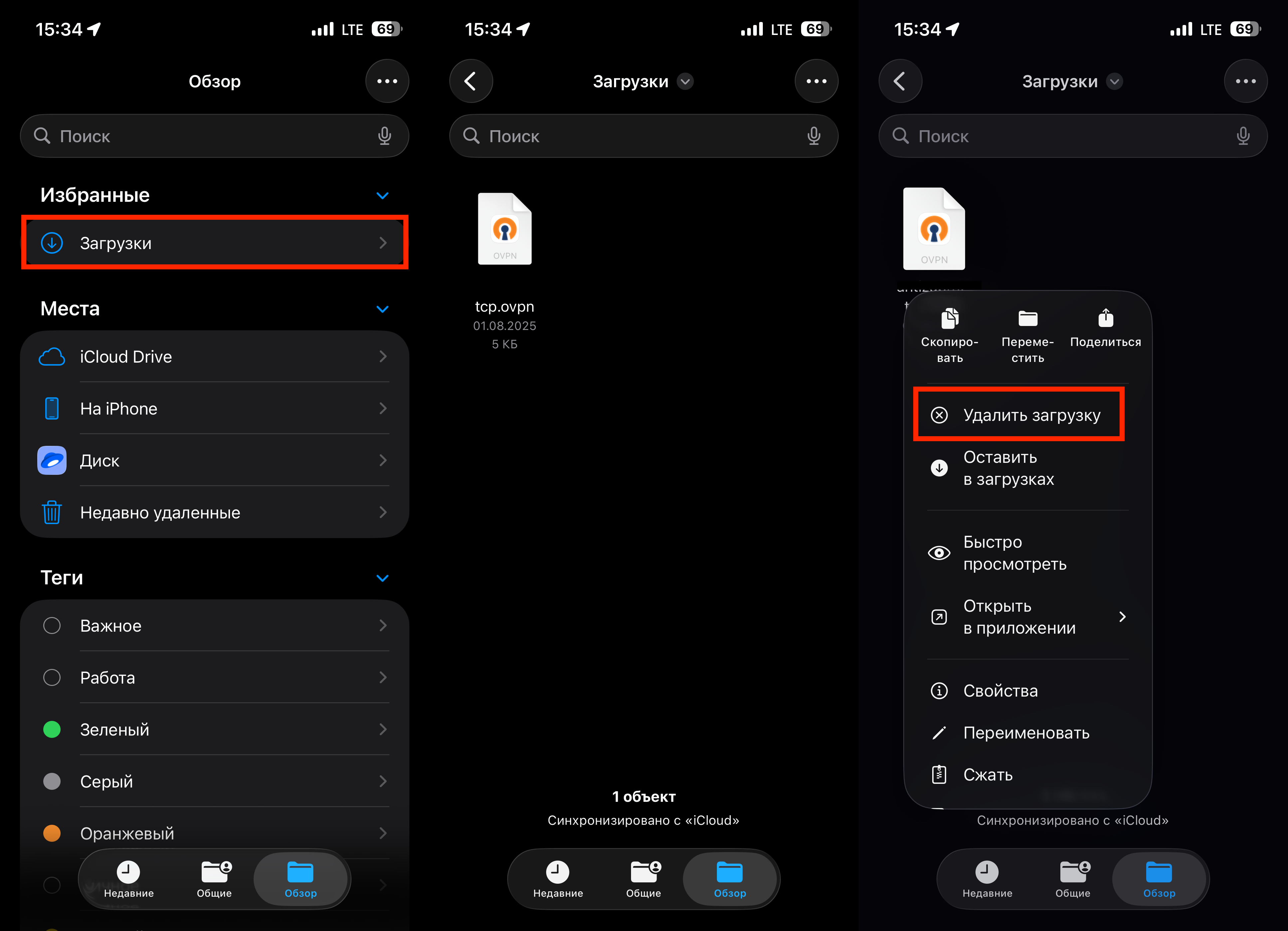 Загрузки на айфоне. Загрузки из Safari собираются здесь. Фото.