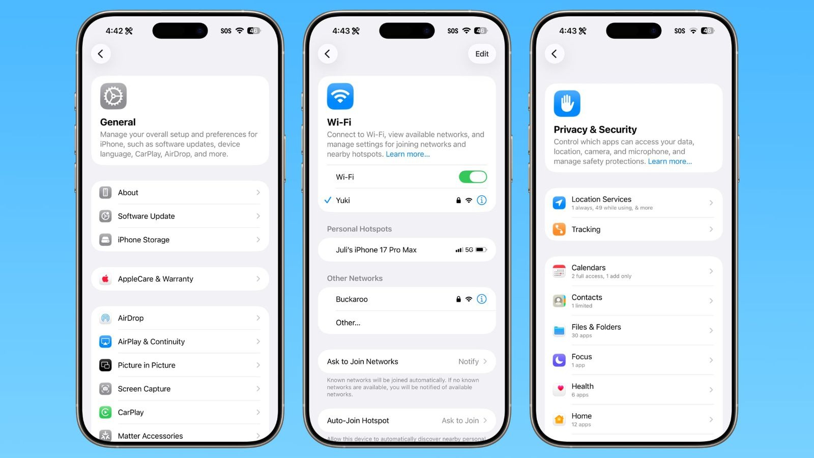 Что нового появилось во второй бета-версии iOS 26.1 и iPadOS 26.1. Выравнивание описаний разделов сделали не по центру. Изображение: macrumors.com. Что нового появилось во второй бета-версии iOS 26.1 и iPadOS 26.1. Выравнивание описаний разделов сделали не по центру. Изображение: macrumors.com. Фото.