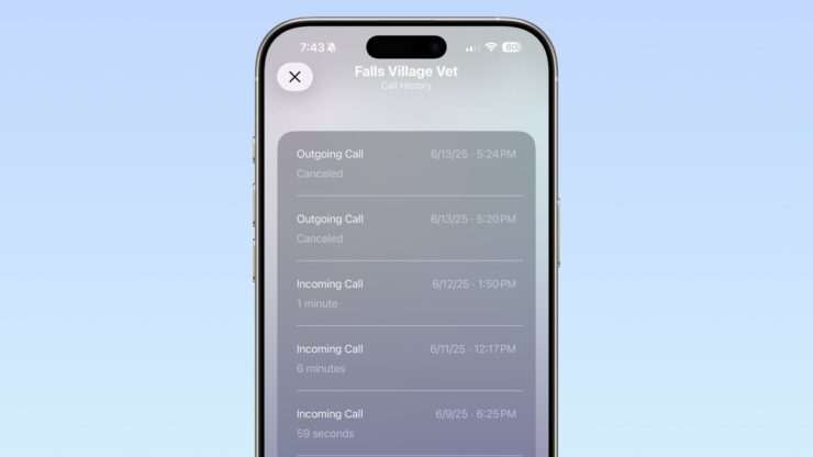 Как посмотреть расширенную историю звонков в iOS 26 за два с половиной года. В истории можно посмотреть точное время звонка и его продолжительность. Изображение: macrumors.com. Как посмотреть расширенную историю звонков в iOS 26 за два с половиной года. В истории можно посмотреть точное время звонка и его продолжительность. Изображение: macrumors.com. Фото.