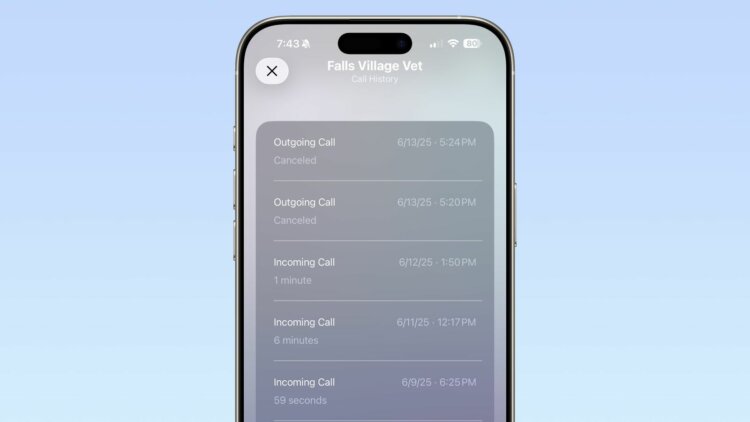 Как посмотреть расширенную историю звонков в iOS 26 за два с половиной года. В истории можно посмотреть точное время звонка и его продолжительность. Изображение: macrumors.com. Как посмотреть расширенную историю звонков в iOS 26 за два с половиной года. В истории можно посмотреть точное время звонка и его продолжительность. Изображение: macrumors.com. Фото.