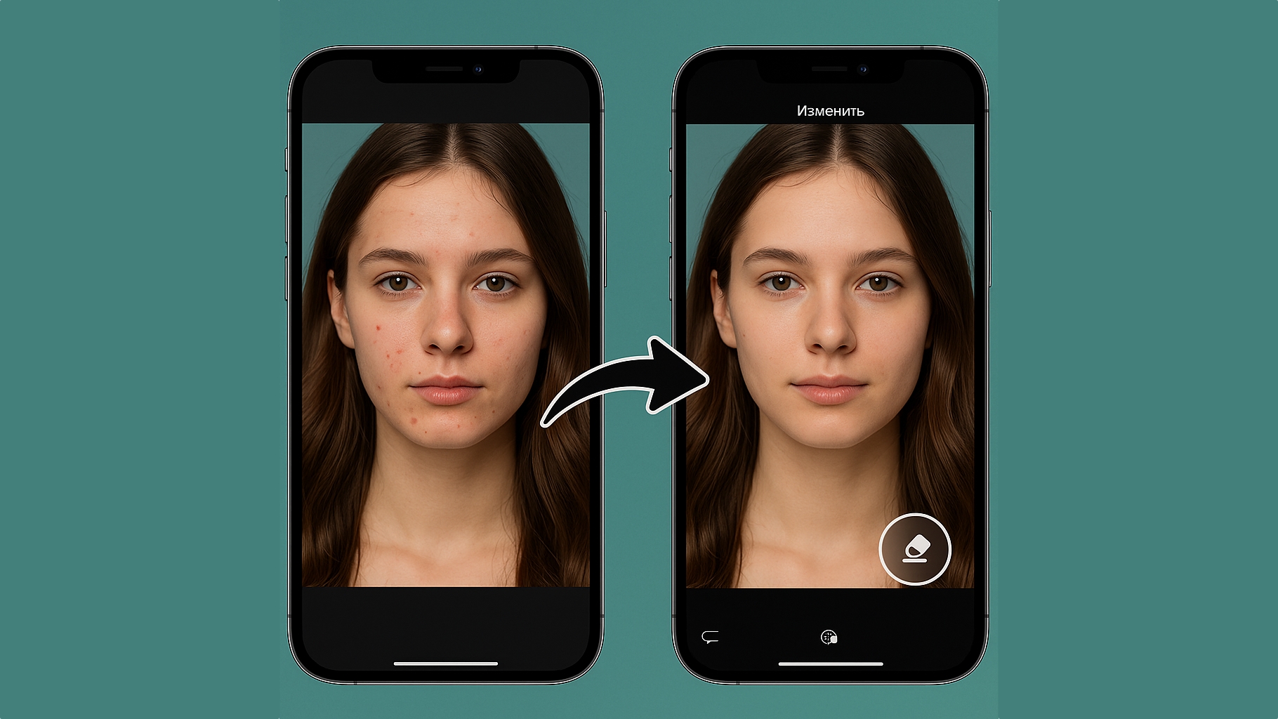Нашел в iOS функцию, которая удаляет прыщи как в фотошопе. Где найти ее в айфоне?