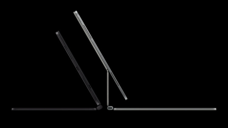 Главное из обзоров iPad Pro M5. Если подключить клавиатуру, то можно отказаться от ноутбука. Изображение: apple.com. Главное из обзоров iPad Pro M5. Если подключить клавиатуру, то можно отказаться от ноутбука. Изображение: apple.com. Фото.