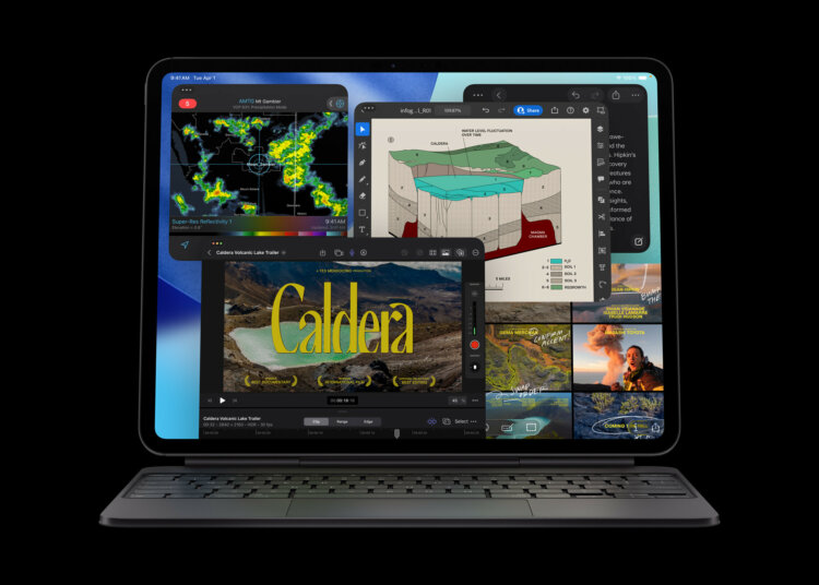Главное из обзоров iPad Pro M5. Дисплей вмещает много информации, а iOS 26 позволяет использовать диагональ на максимум. Изображение: apple.com. Главное из обзоров iPad Pro M5. Дисплей вмещает много информации, а iOS 26 позволяет использовать диагональ на максимум. Изображение: apple.com. Фото.