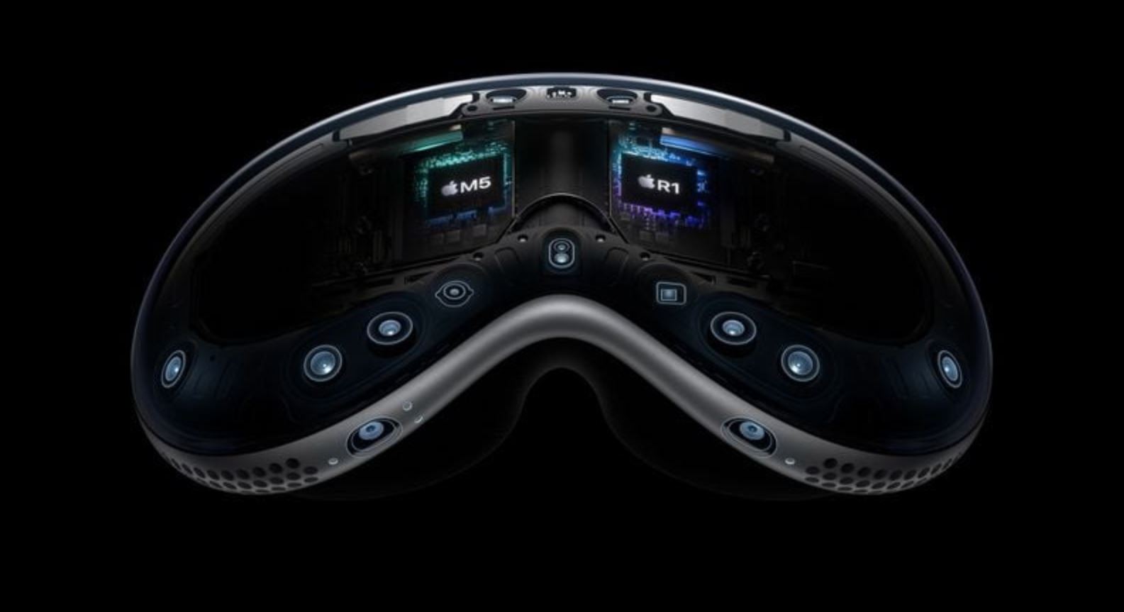 Представлен Apple Vision Pro 2025 — супербыстрый VR-шлем на новом процессоре M5 для качков. Сопроцессор R1 остался без изменений. Представлен Apple Vision Pro 2025 — супербыстрый VR-шлем на новом процессоре M5 для качков. Сопроцессор R1 остался без изменений. Фото.