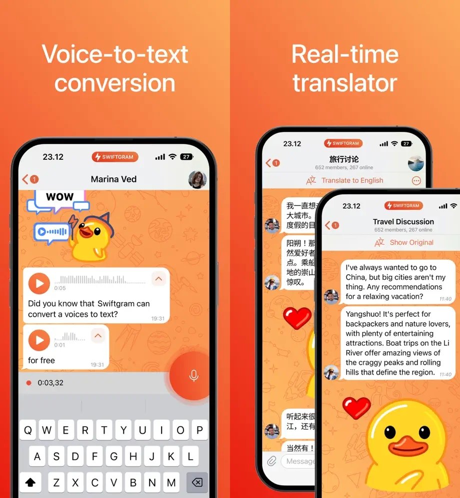 Swiftgram: умеет скрывать истории. Самый сбалансированный клиент для Telegram. Изображение: apple.com. Фото.