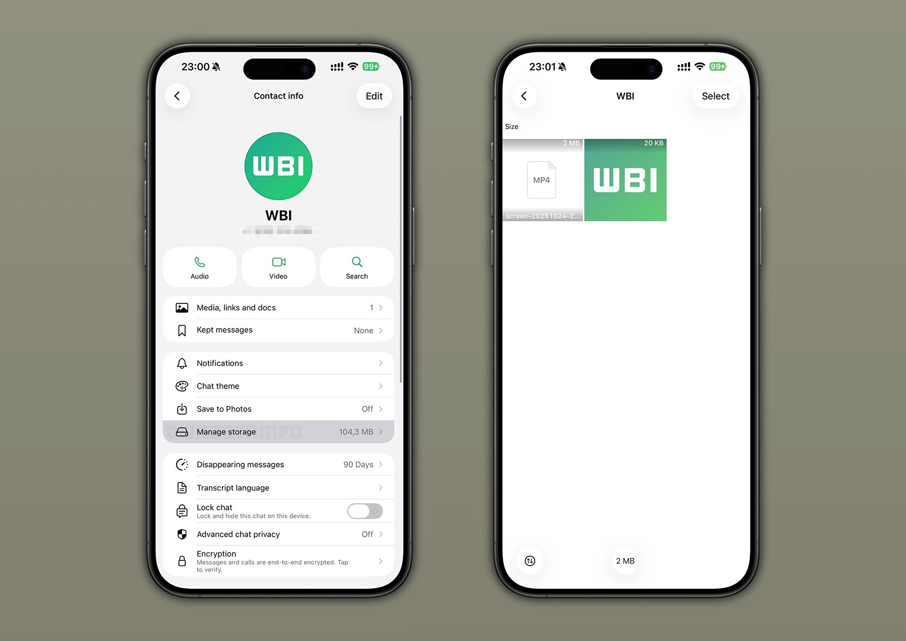 Освободить память на iPhone станет проще: WhatsApp готовит новую функцию управления файлами в каждом чате. Теперь в каждом чате будет удобное меню для управления памятью. Изображение: 9to5mac.com. Фото.
