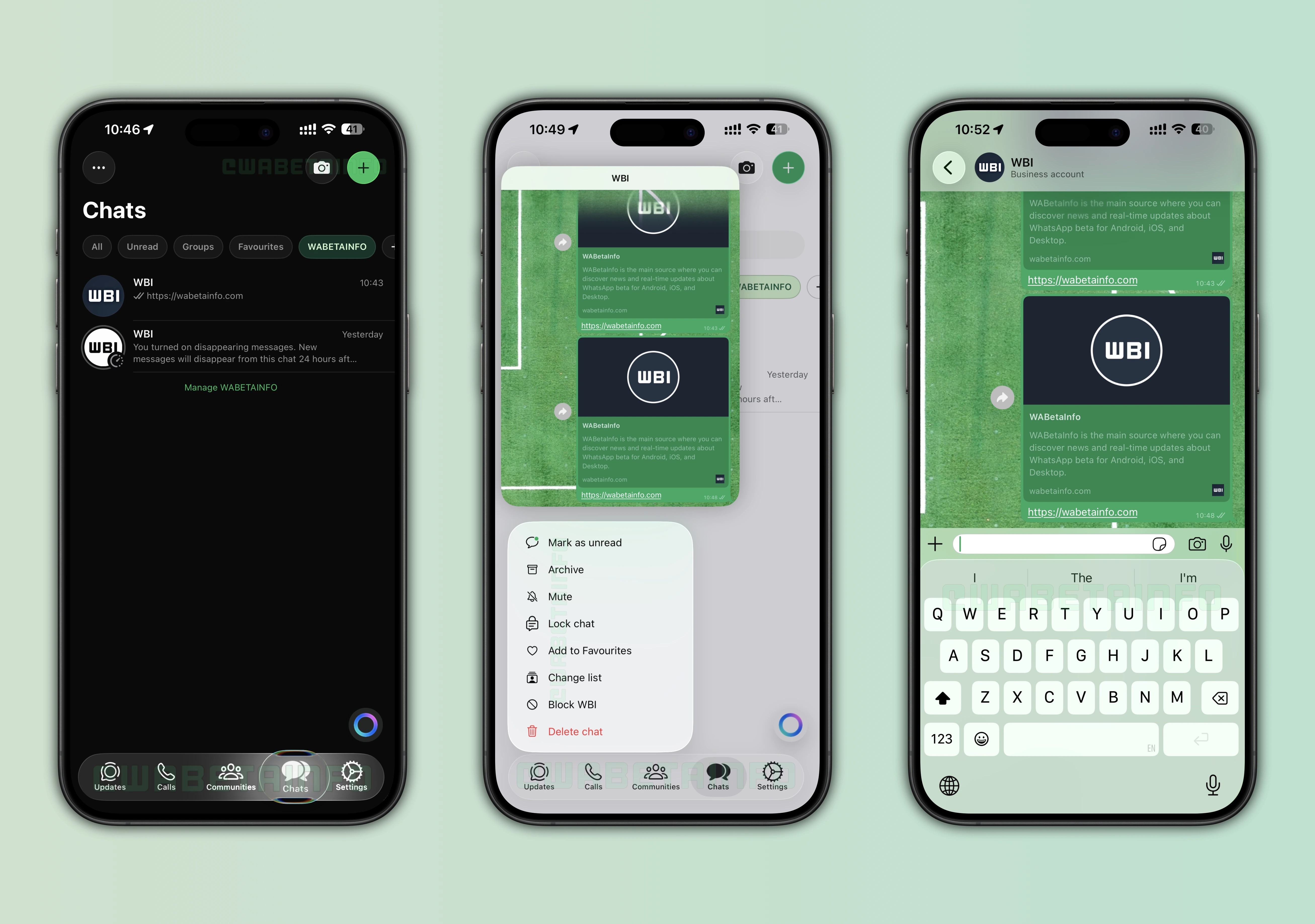 WhatsApp для iPhone получил новый дизайн. Что изменилось и можно ли его включить, если у вас он не появился. Наиболее заметное изменение на панели вкладок в нижней части экрана. Расположение элементов осталось прежним. Изображение: wabetainfo.com. WhatsApp для iPhone получил новый дизайн. Что изменилось и можно ли его включить, если у вас он не появился. Наиболее заметное изменение на панели вкладок в нижней части экрана. Расположение элементов осталось прежним. Изображение: wabetainfo.com. Фото.