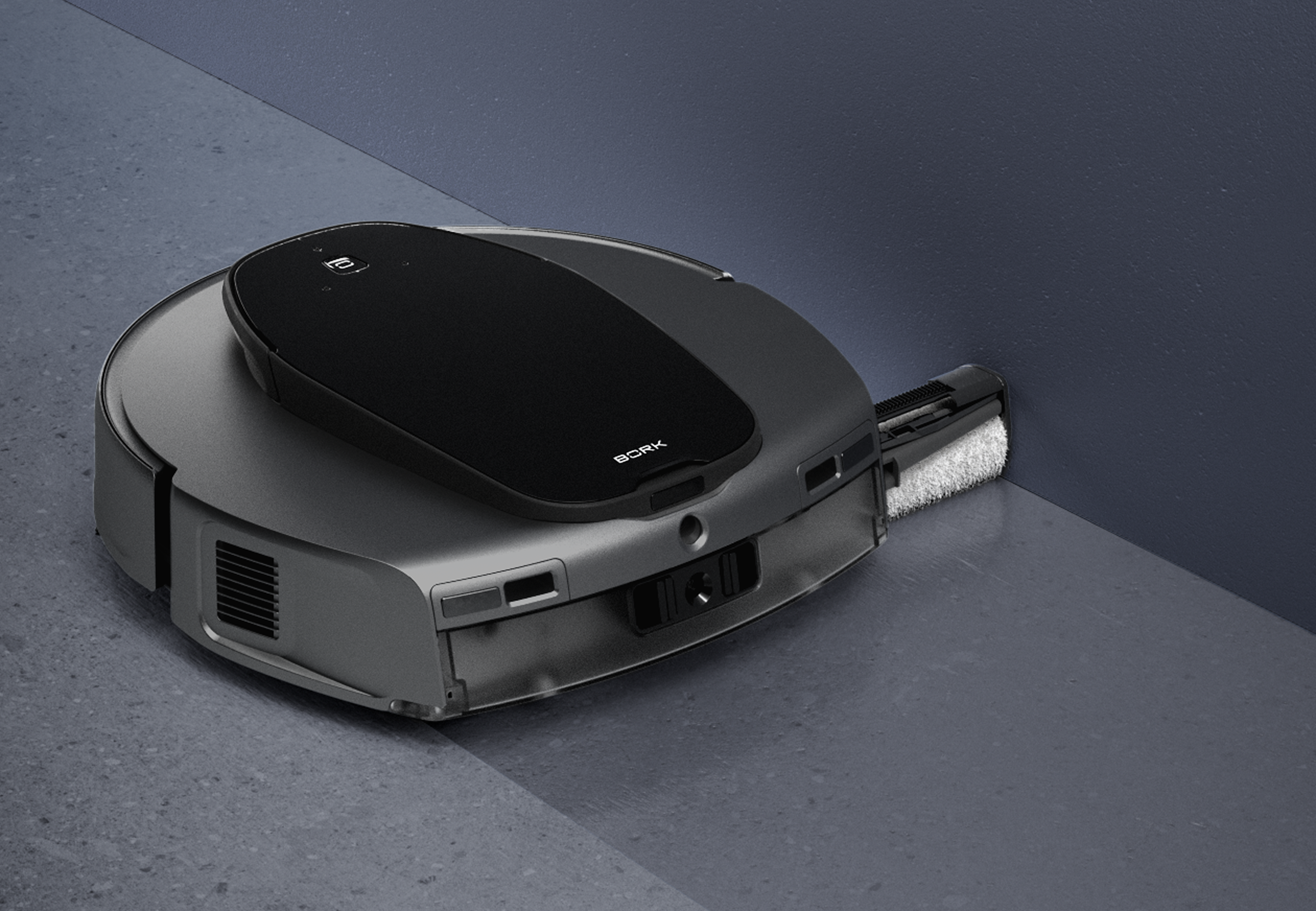 BORK V851 — лучший робот-пылесос. Щетка качественно очищает вдоль стен и в углах. Изображение: bork.ru. BORK V851 — лучший робот-пылесос. Щетка качественно очищает вдоль стен и в углах. Изображение: bork.ru. Фото.