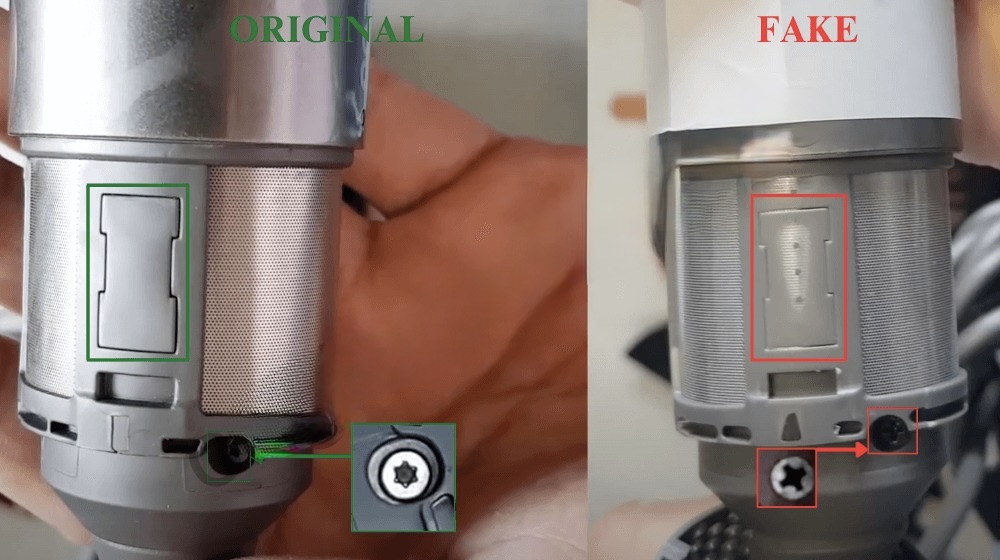 Что в комплекте у Дайсона. Даже винты отличаются. Оригинал слева. Изображение: original-stuff.info. Что в комплекте у Дайсона. Даже винты отличаются. Оригинал слева. Изображение: original-stuff.info. Фото.