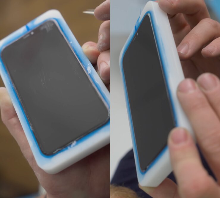 Как отполировать стекло на айфоне. Результат, и правда, хорош. Изображение: YouTube. Как отполировать стекло на айфоне. Результат, и правда, хорош. Изображение: YouTube. Фото.