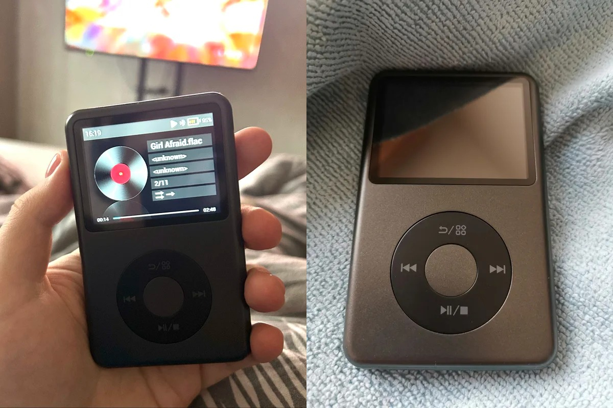 Почему я перестал слушать музыку онлайн на айфоне и купил MP3-плеер. Внешне напоминает iPod, но это реплика с Bluetooth. Фото.