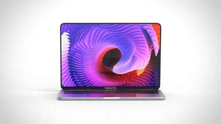 Что будет в 2026 с MacBook Pro. Судя по всему, дизайн компьютеров Apple движется в этом направлении. Изображение: applescoop.org. Фото.
