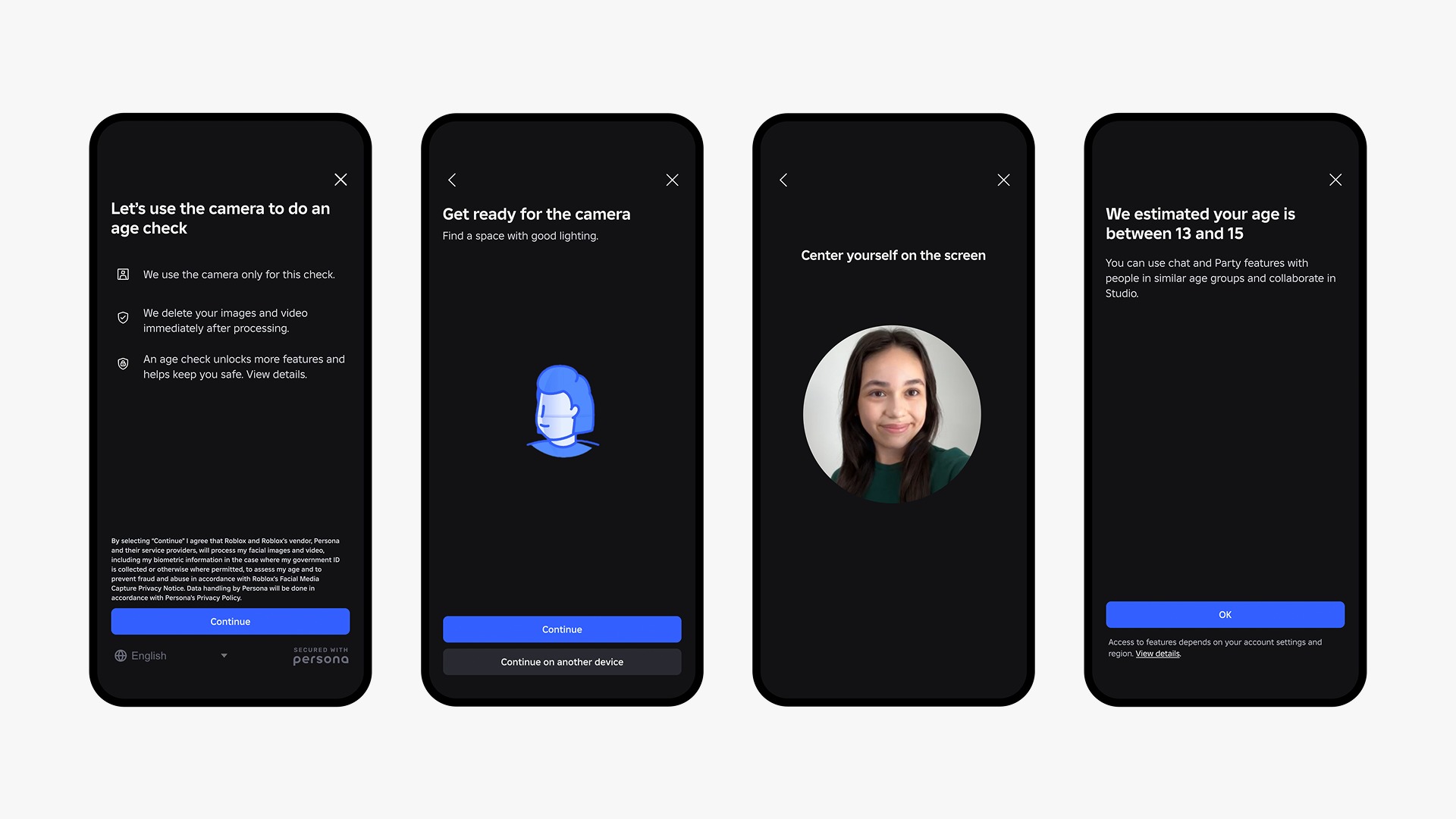 Roblox вводит обязательную проверку возраста для всех пользователей. Что будет, если ее не пройти? Процесс подтверждения будет выглядеть так. Изображение: engadget.com. Фото.