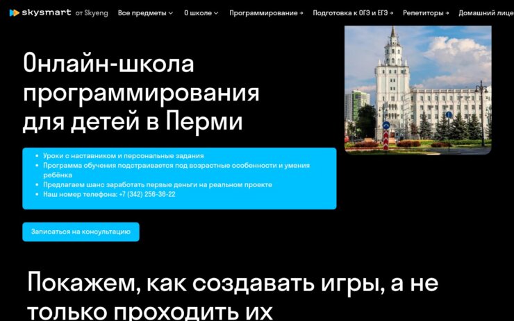 Skysmart — онлайн-школа с собственной образовательной платформой. SkySmart — школа программирования от создателей SkyEng. Фото.