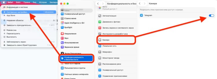 Как ограничить программам доступ к веб-камере MacBook. У кого-то список программ может быть шире — все зависит от того, когда и кому вы разрешали доступ к камере. Фото.