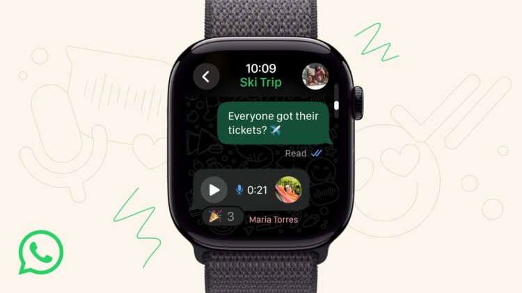 WhatsApp вышел для Apple Watch. Что умеет новое приложение для умных часов. Фото.