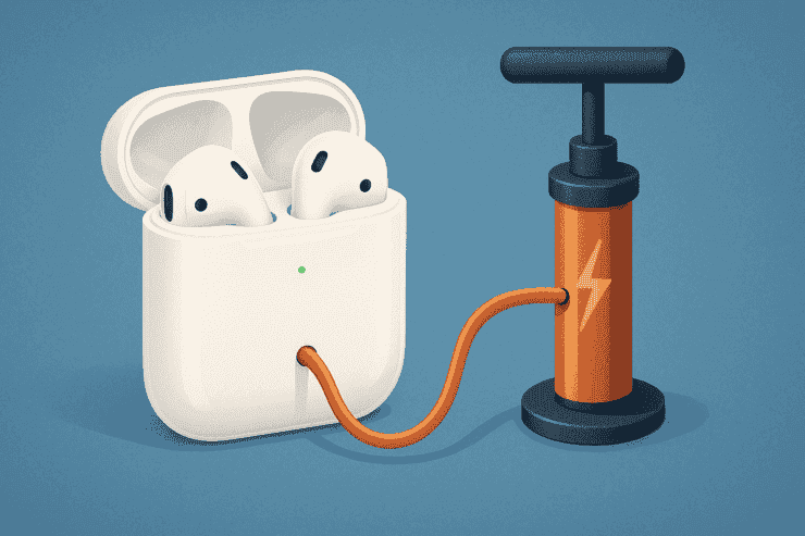 Как зарядить AirPods до 100%. Почему наушники не заряжаются полностью? Экстренный способ получить пару десятков заряда. Как зарядить AirPods до 100%. Почему наушники не заряжаются полностью? Экстренный способ получить пару десятков заряда. Фото.