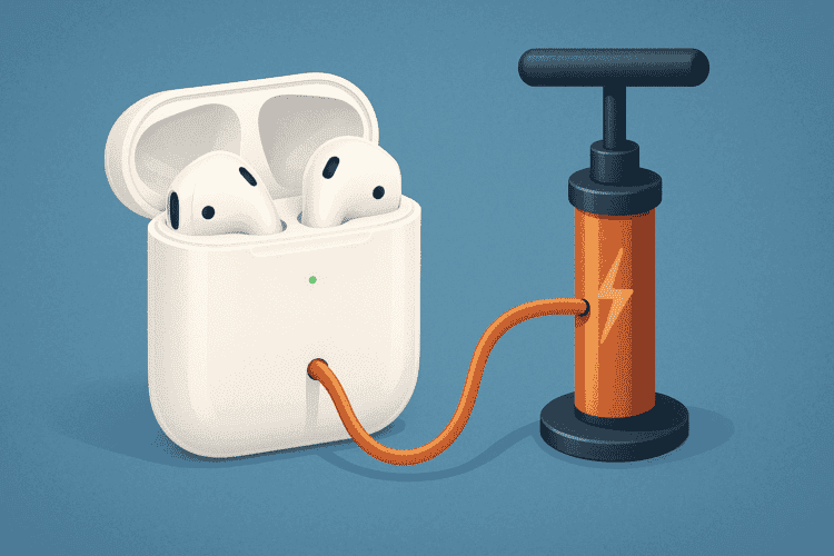 Как зарядить AirPods до 100%. Почему наушники не заряжаются полностью? Экстренный способ получить пару десятков заряда. Как зарядить AirPods до 100%. Почему наушники не заряжаются полностью? Экстренный способ получить пару десятков заряда. Фото.