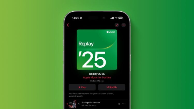 Вышел Replay 2025 от Apple Music: узнай, какие песни слушал на Айфоне чаще всего. Фото.