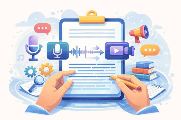 Зачем может понадобиться преобразование аудио и видео в текст? Перевести аудио в текст можно быть необходимо по разным причинам. Фото.