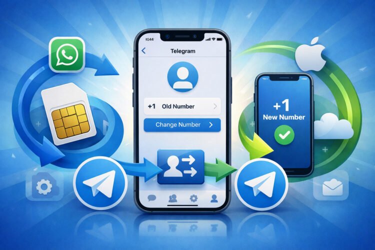 Как поменять номер телефона в Telegram на iPhone. Фото.