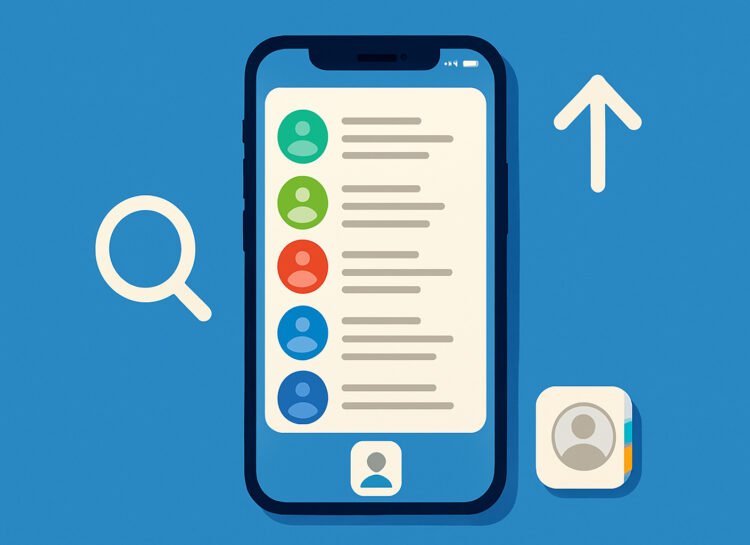 Как расположить контакты на iPhone по дате добавления и найти самые новые. Фото.
