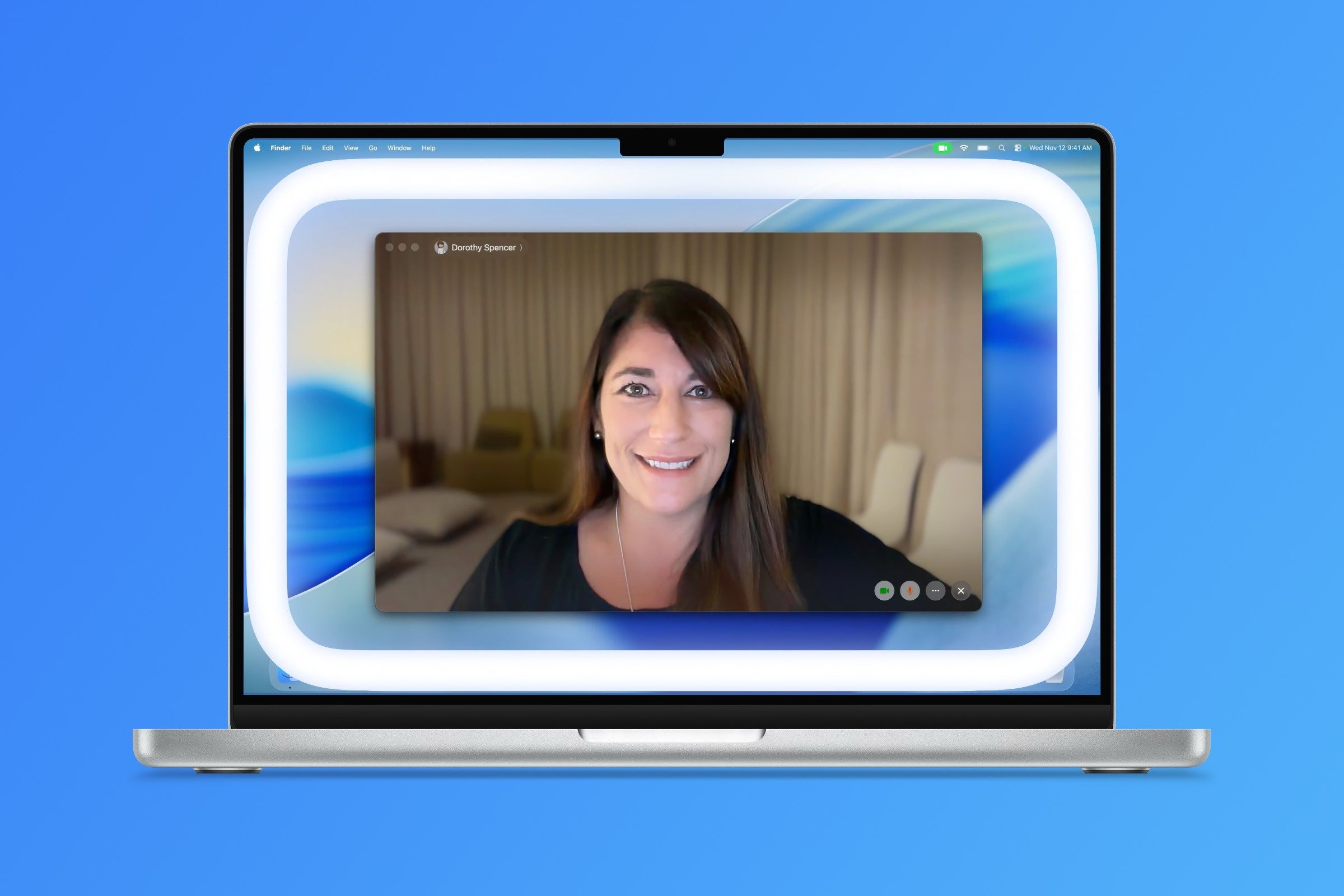 Как включить и настроить кольцевую подсветку для видеозвонков на компьютерах Mac с macOS Tahoe 26.2. Вот такая интересная функция появилась на Mac. Изображение: macworld.com. Фото.