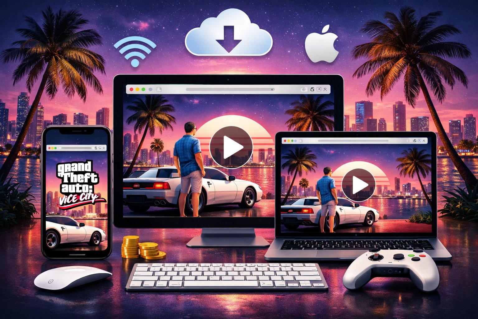 Как играть в GTA Vice City на iPhone, iPad и Mac бесплатно и без установки