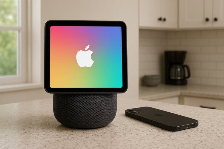 iOS 26 раскрыла подробности об умной колонке Apple с экраном, Face ID и Siri. Поставили бы себе такой на кухню или в гостиную? Фото.