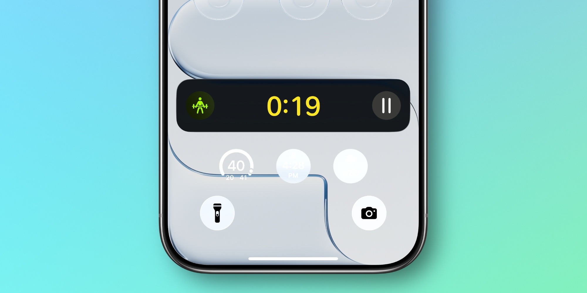 Как изменились виджеты Live Activities на iPhone в iOS 26. Управляйте тренировками прямо с локскрина. Изображение: 9to5mac.com. Фото.