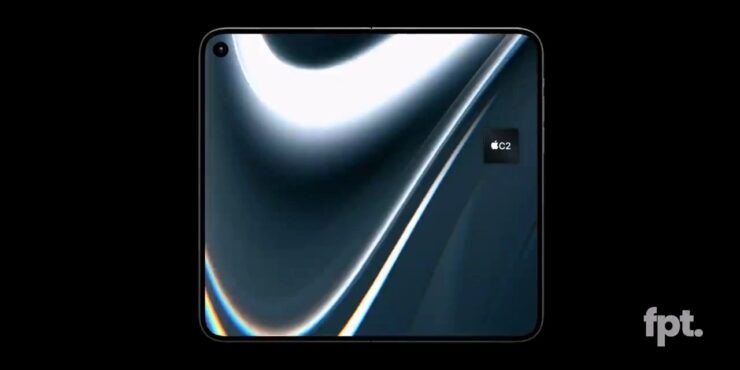 Как выглядит iPhone Fold. Так выглядит iPhone Fold в раскрытом виде. Изображение: YouTube. Фото.