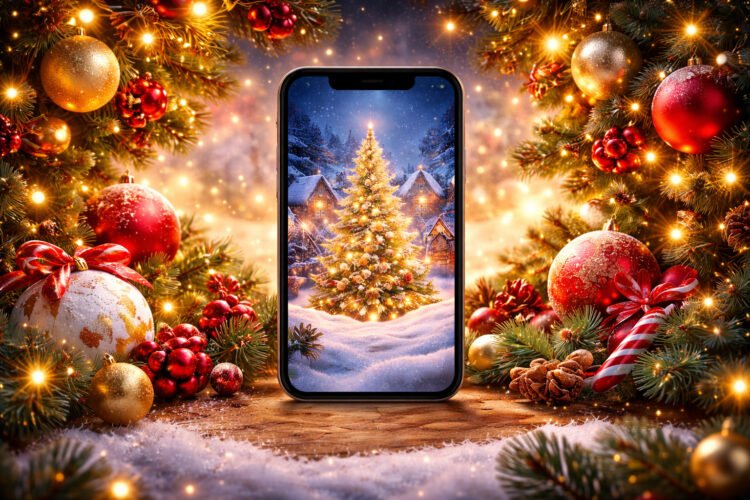 10 новогодних обоев для твоего iPhone. Фото.