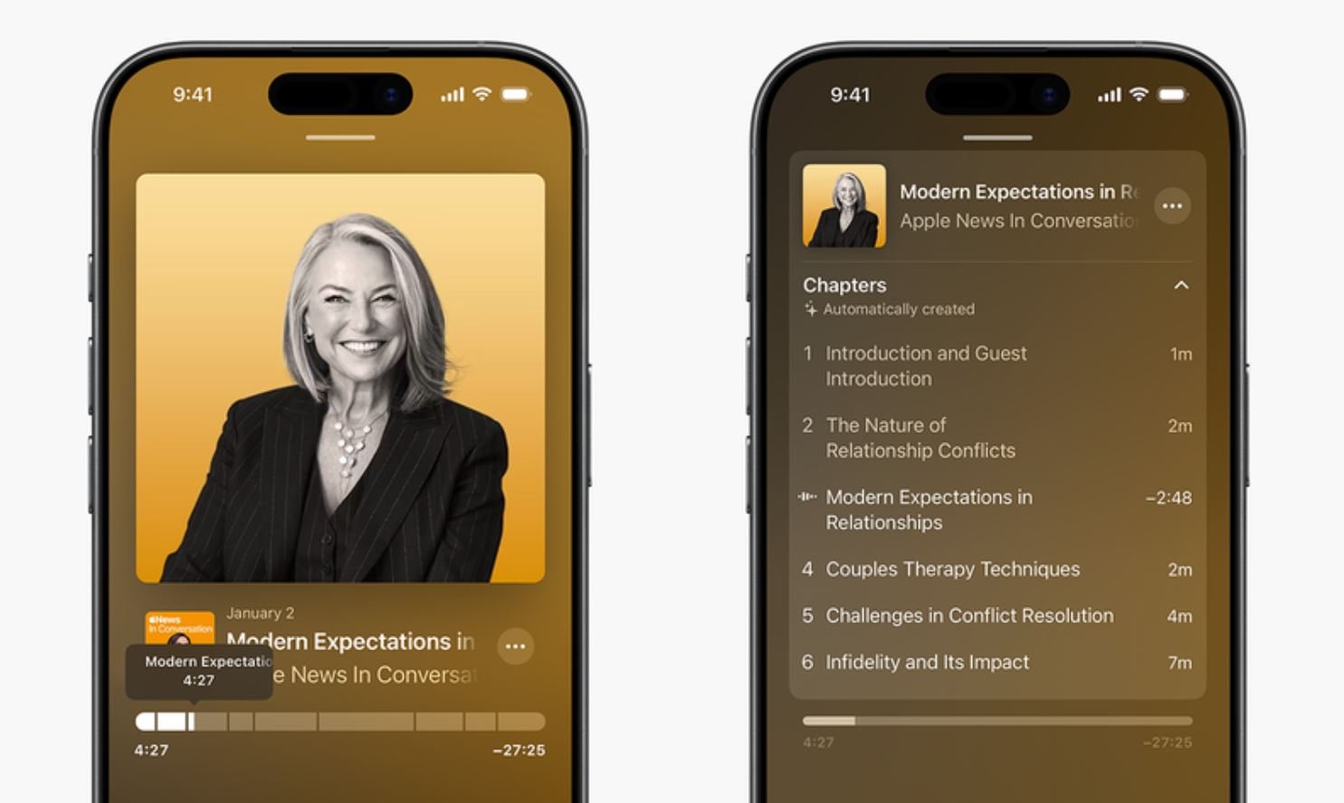 Новые функции iOS 26.2. Подкасты теперь автоматически разбиваются на главы. Фото: macrumors.com. Новые функции iOS 26.2. Подкасты теперь автоматически разбиваются на главы. Фото: macrumors.com. Фото.