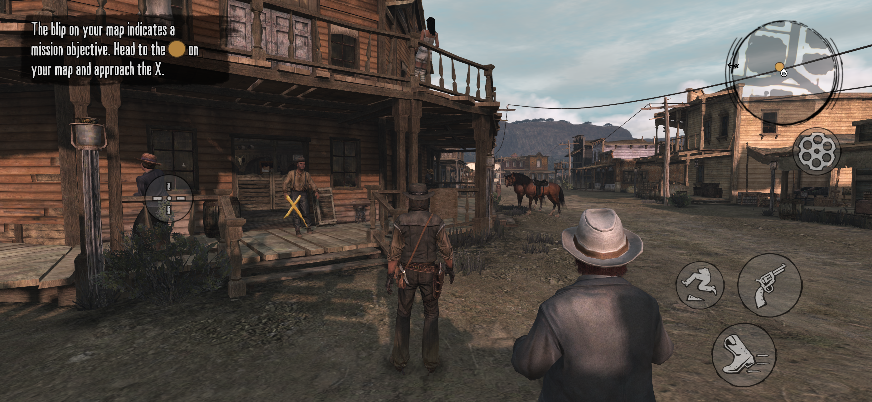 Red Dead Redemption на айфон. Выглядит игра реально приятно для глаз. Фото.