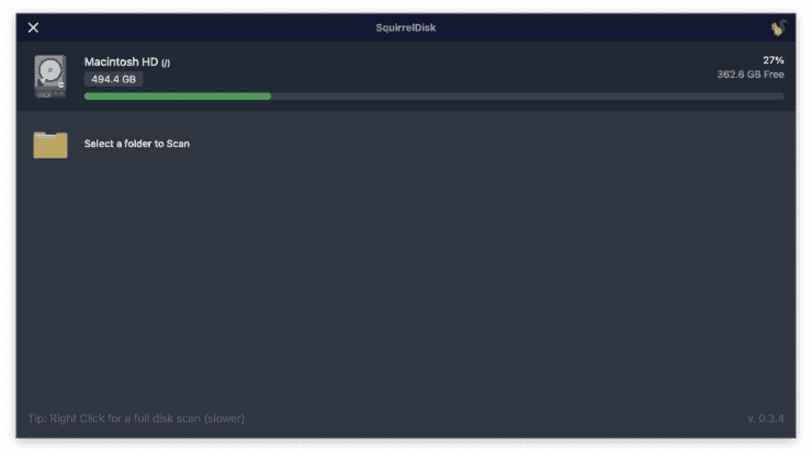 Как освободить место на диске Mac. Выбираем папку или диск целиком. Фото.