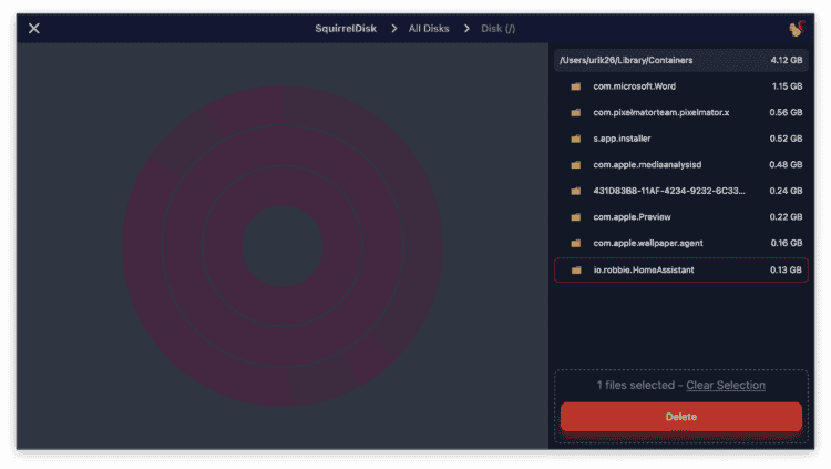 Как освободить место на диске Mac. Удалить мусор можно сразу в программе или вручную в системе. Фото.