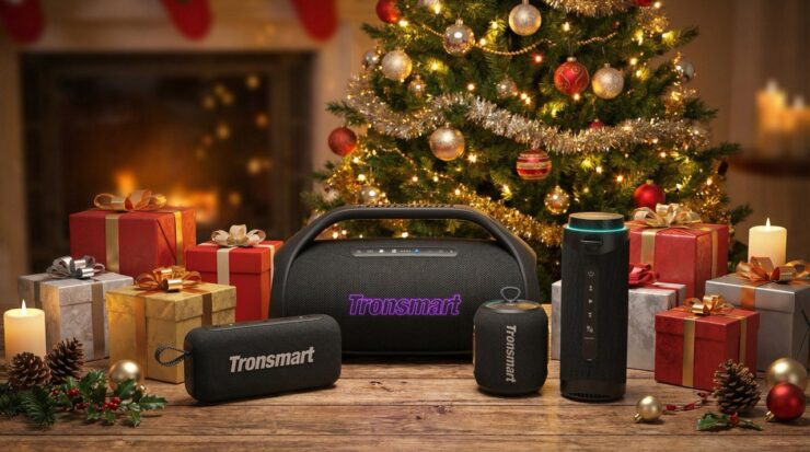 Громко, чётко, по‑новогоднему! Топовые беспроводные колонки Tronsmart для праздничных вечеринок. Большая распродажа Tronsmart стартовала: выбираем крутую колонку на Новый год! Фото.