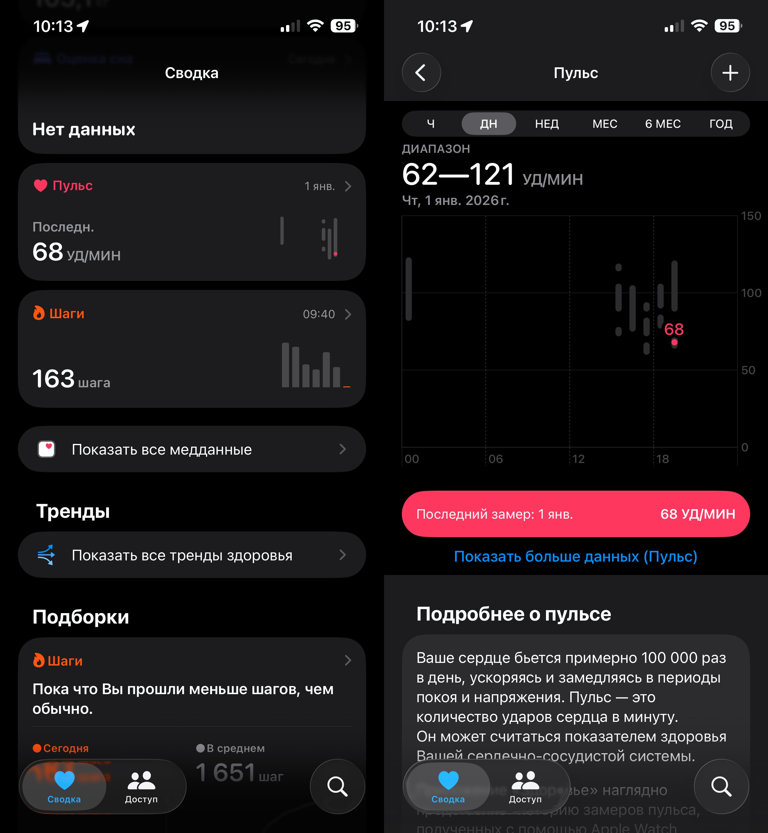 Как измерять пульс с помощью наушников AirPods Pro 3. Данные о пульсе можно увидеть в этом разделе приложения «Здоровье». Как измерять пульс с помощью наушников AirPods Pro 3. Данные о пульсе можно увидеть в этом разделе приложения «Здоровье». Фото.