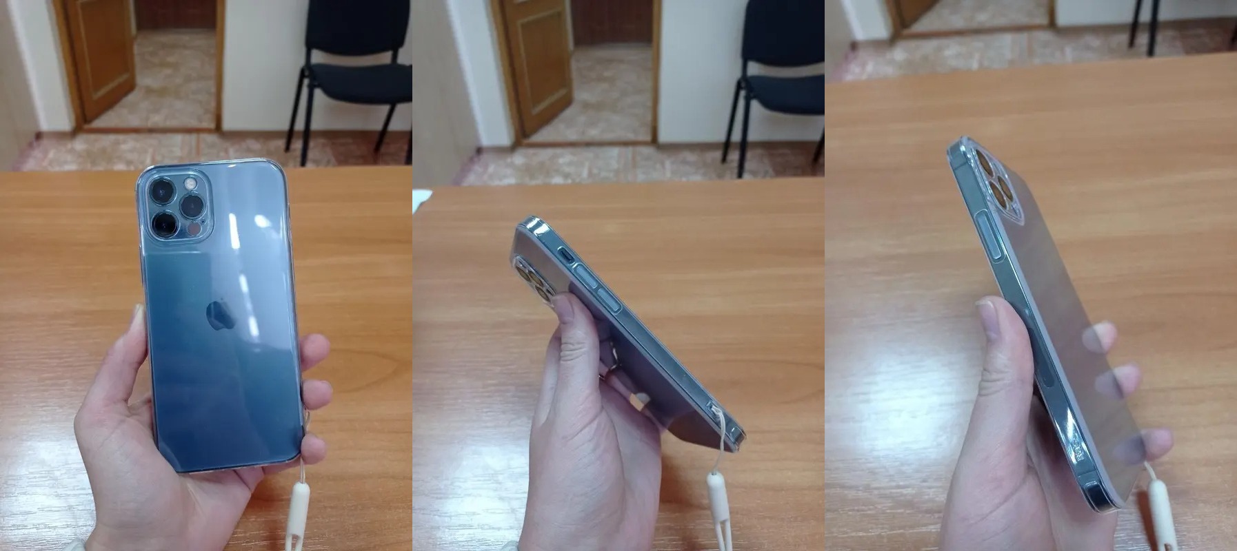 Прозрачный чехол для iPhone. Вариант для тех, кто не хочет скрывать дизайн iPhone. Фото.