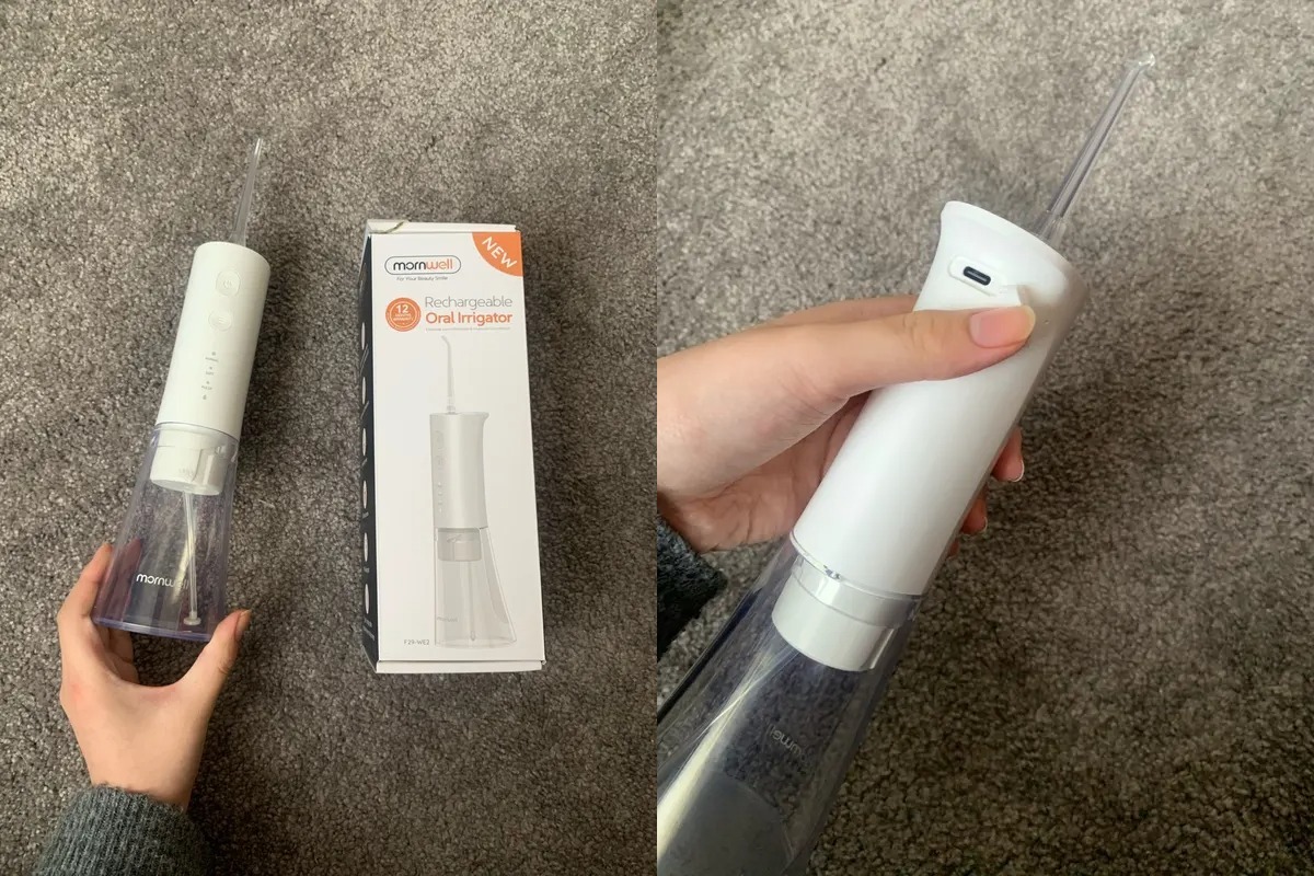 Портативный ирригатор. Уход за зубами очень важен. Фото.