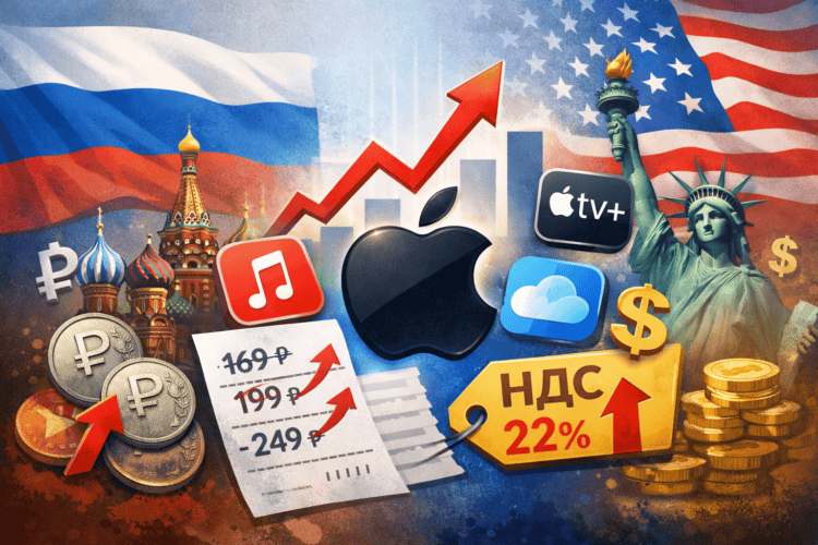 В России подорожают подписки iCloud, Apple Music и приложения в App Store. Правда ли это? В сети говорят о скором повышении цен на подписки Apple. Фото.
