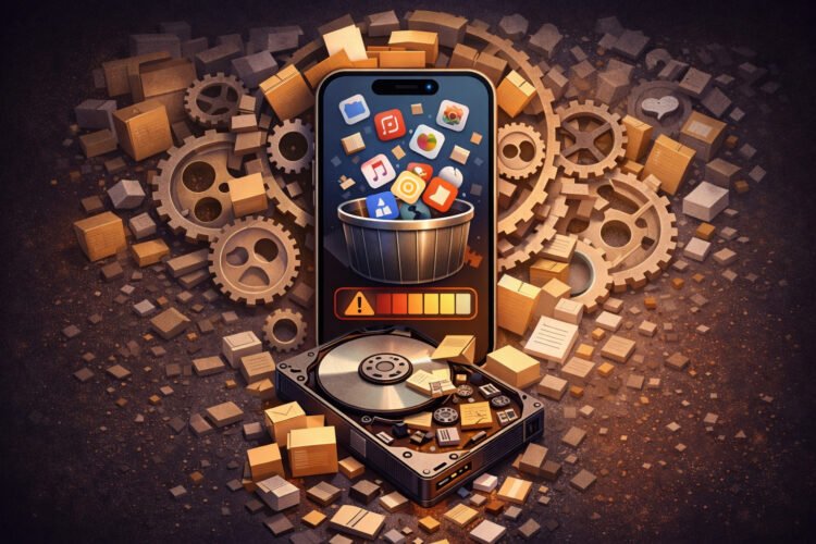 Почему удаление приложений не освобождает память на iPhone. Фото.