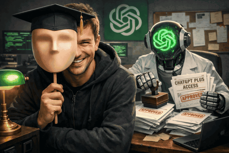 Нашли способ бесплатно пользоваться ChatGPT Plus в течение года. Фото.