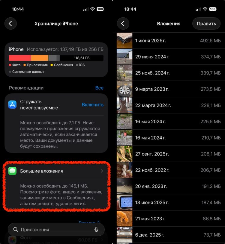 Как очистить «Другое» на iPhone. Главное, не удалите важные файлы. Фото.