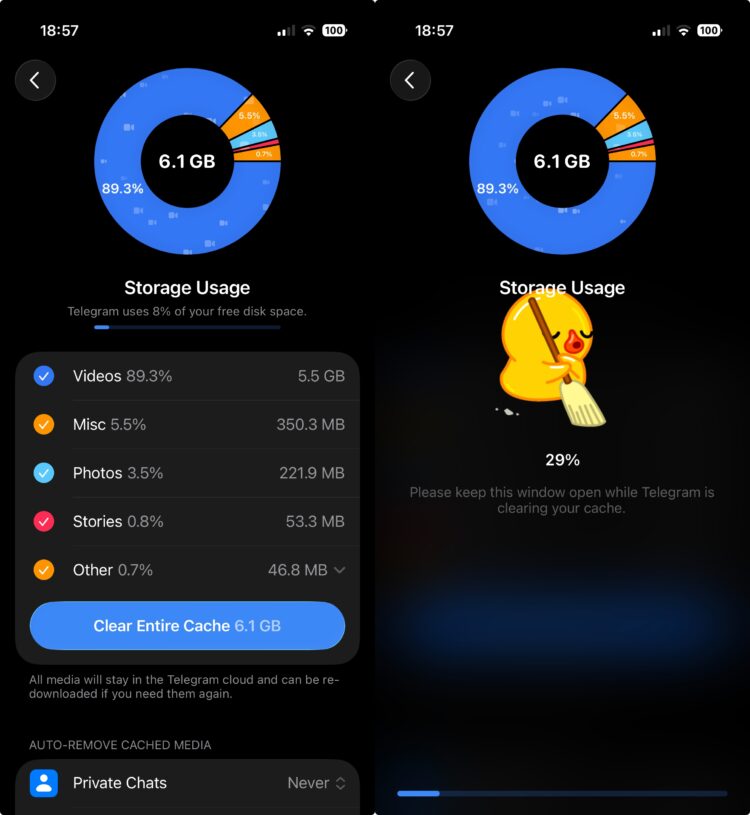 Как удалить кэш приложений в iOS. Раз, и на телефоне стало на 6 ГБ больше свободного места. Фото.