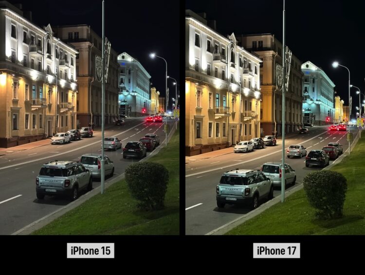 Отличия камеры iPhone 15 и iPhone 17. iPhone 17 делает снимки чуть четче. Изображение: Newtonlabs. Фото.